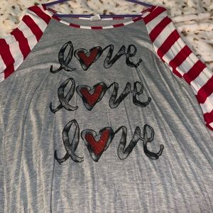 Valentine’s theme women’s tunic top